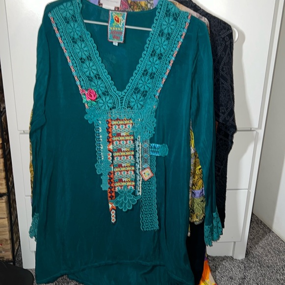 Johnny Was Green Tunic Size Small NWOT. - Picture 3 of 10